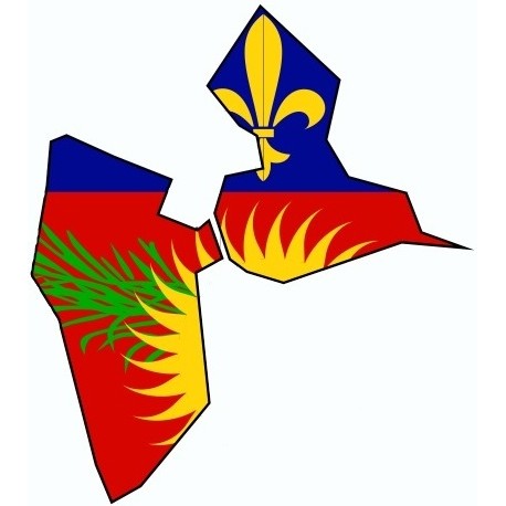 Sticker guadeloupe coeur