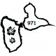 Sticker guadeloupe drapeau