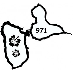 Sticker guadeloupe drapeau