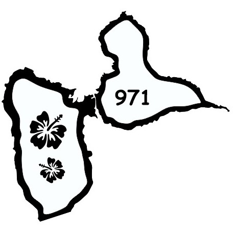 Sticker guadeloupe drapeau