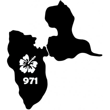 Sticker 971 guadeloupe