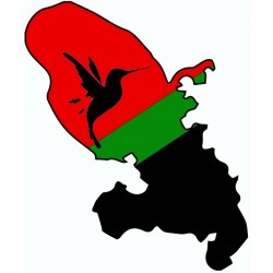 Autocollant carte martinique