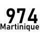 Autocollant carte martinique drapeau