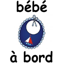 Sticker bébé à bord arc en ciel