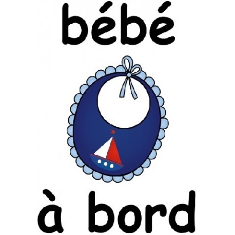 Sticker bébé à bord arc en ciel