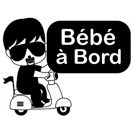Sticker bébé à bord bavoir