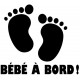 Sticker bébé à bord sur scooter