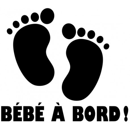 Sticker bébé à bord sur scooter