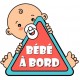 Sticker petits pieds bébé à bord