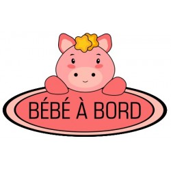 Autocollant bébé à bord bleu mouton