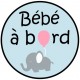 Sticker bébé à bord dragon