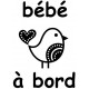 Sticker petit oiseau à bord