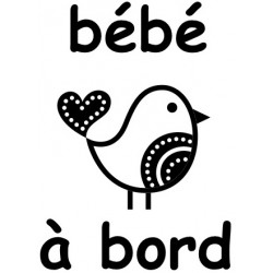 Sticker petit oiseau à bord