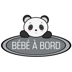 Sticker petit panda à bord
