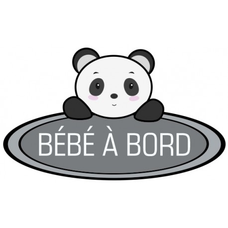Sticker petit panda à bord