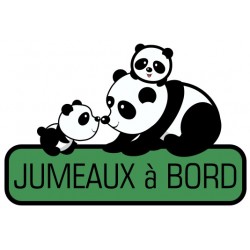 Autocollant Voiture "Jumeaux à Bord" - Décalque PVC Beau Bébé, 13x13 Cm, Décoration Créative