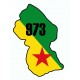 Stickers 973 Guyane drapeau