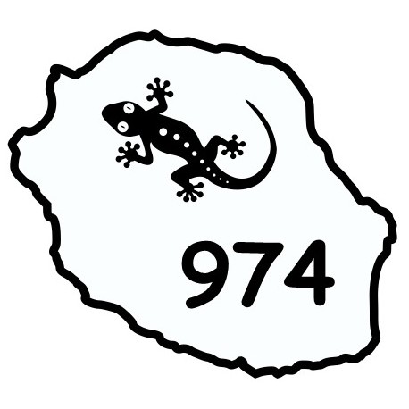 Stickers rond drapeau ile de la réunion