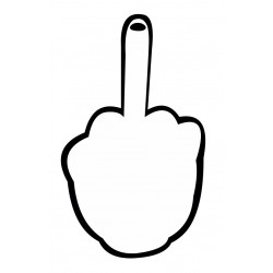 Sticker deux doigts Motard à Bord