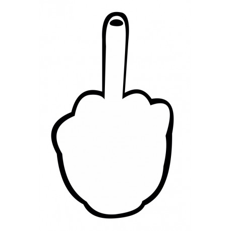 Sticker deux doigts Motard à Bord