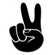 Autocollant deux doigts peace
