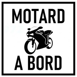 Autocollant motard à bord
