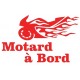 Autocollant motard à bord pour voiture