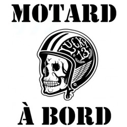Autocollant motard à bord flamme