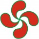 Sticker basque drapeau dans rond
