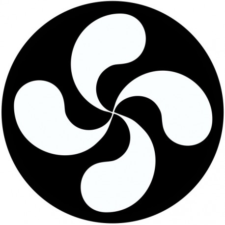 Sticker symbole basque noir et blanc