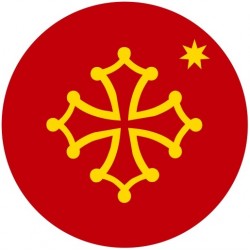 Sticker occitanie noir et blanc