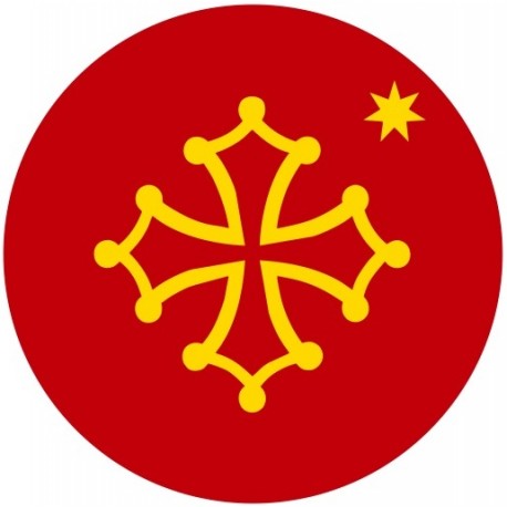 Sticker occitanie noir et blanc