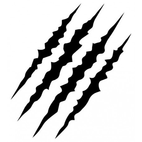 Autocollant griffe monstre