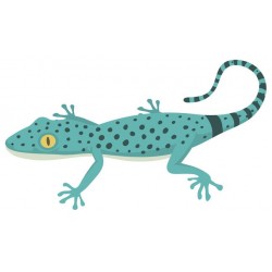 Autocollant salamandre jaune noir