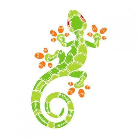 Autocollant salamandre vert