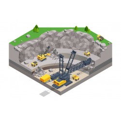 sticker travaux extraction de pierres