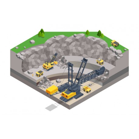 sticker travaux extraction de pierres