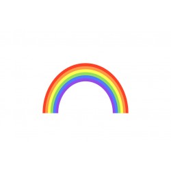 autocollant arc en ciel nuages