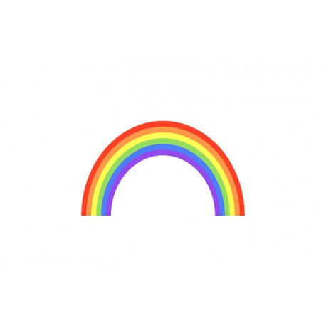 autocollant arc en ciel nuages
