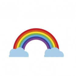 autocollant arc en ciel tendance