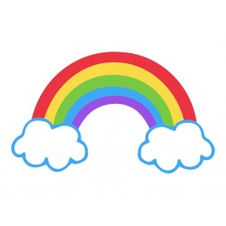 mural autocollant deco arc en ciel