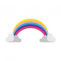 autocollant mural arc en ciel enfant
