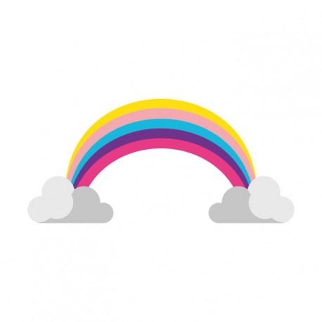 autocollant mural arc en ciel enfant