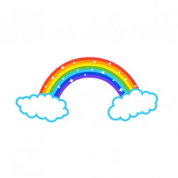 autocollants muraux arc en ciel pas cher