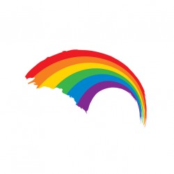 autocollants muraux arc en ciel nuage