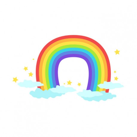 sticker arc en ciel decoration