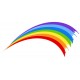 sticker arc en ciel nuage blanc