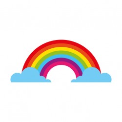 sticker arc en ciel chambre fille