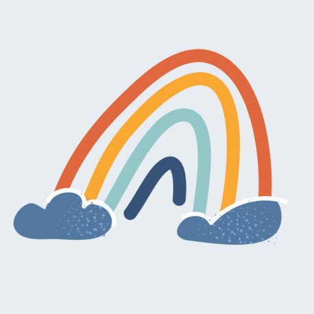 stickers mural arc en ciel chambre