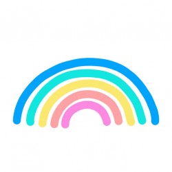 stickers mural arc en ciel decoratif bebe